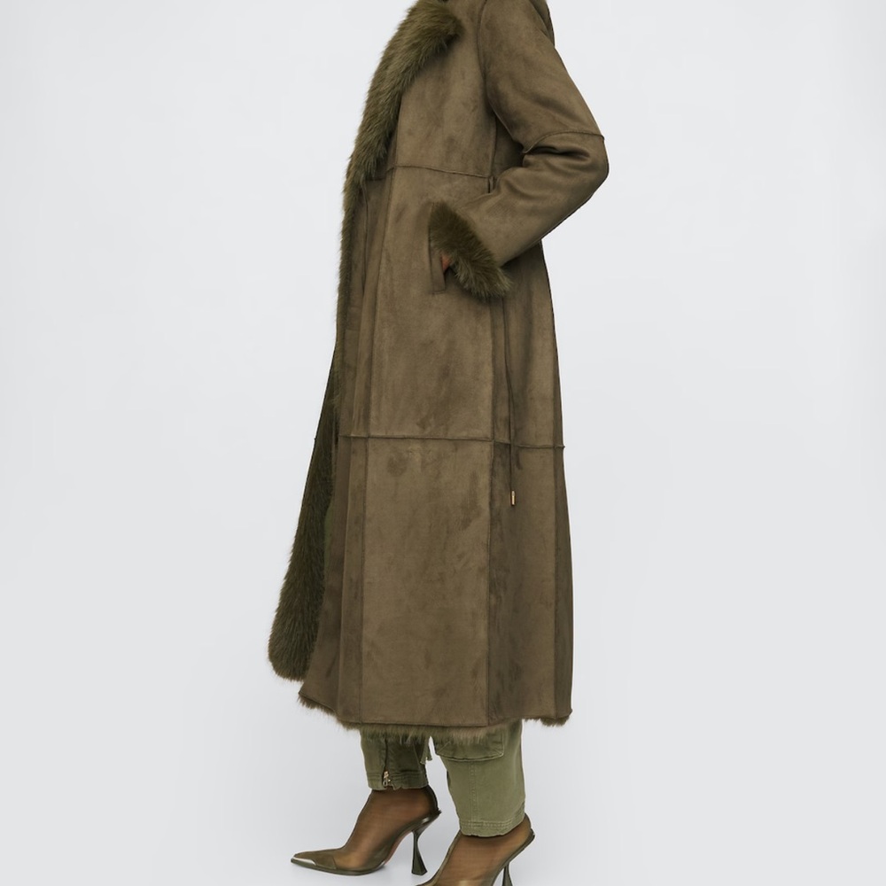 Gap × Cult Gaia Vegan Suede Wrap Coat